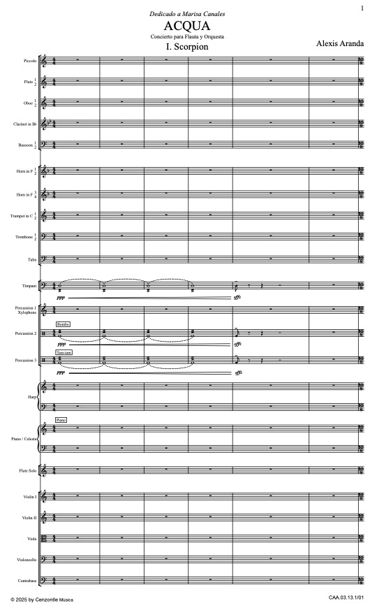 Preview: Acqua. Concierto para flauta y orquesta