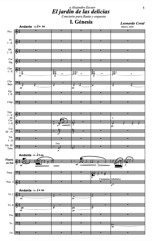 Preview: El jardín de las delicias. Concierto para flauta y orquesta 