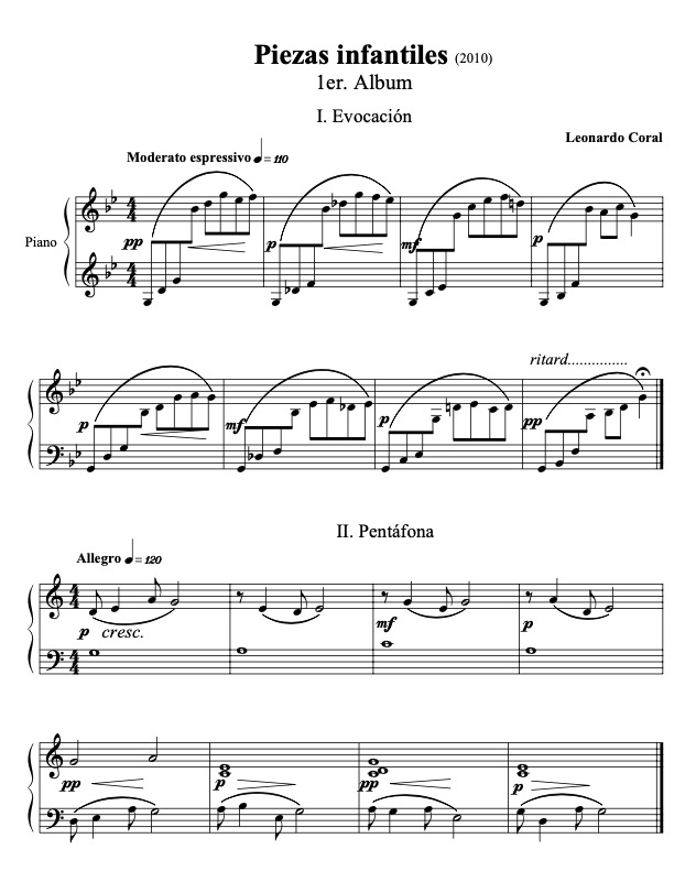 Preview: Piezas infantiles. Primer album